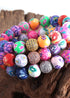 Boho Bracelet, RH Colorful Cray in Pink Blue Beach